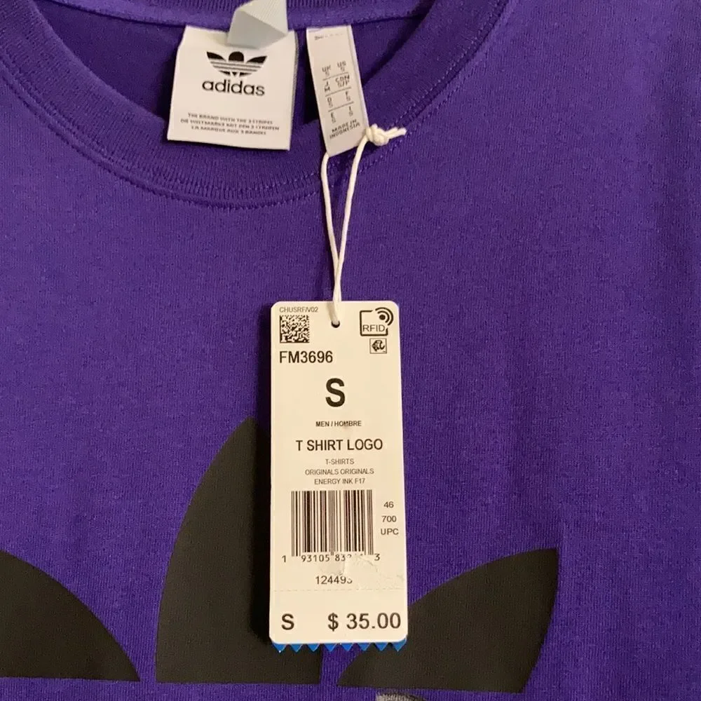 1 LEFT! Medium-Adidas Originals Logo T-shirt purple